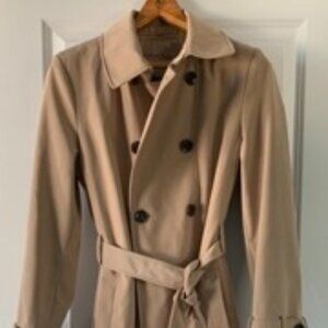 Calvin Klein Women's Double breasted Light Khaki Rain Jacket Size M